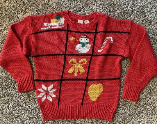 Discover Women’s Large Ugly Christmas Knitted Acrylic Sweater virgin decorations