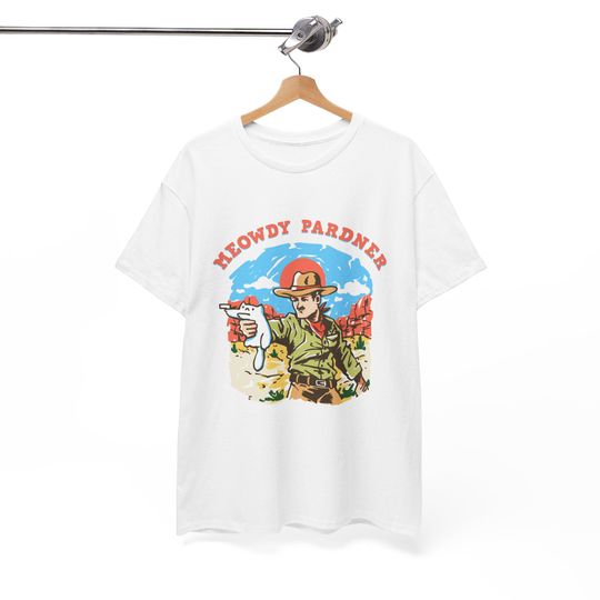 Funny meowdy pardner cowboy cat Unisex T-shirt