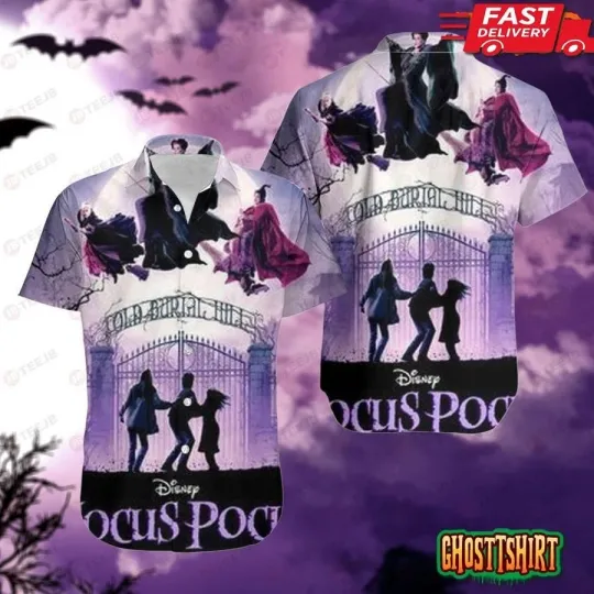 Old Burial Hill Hocus Pocus Halloween Hawaiian Shirt