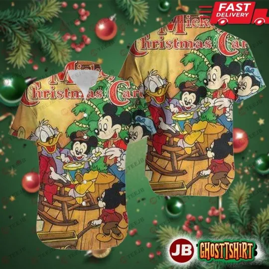 Discover Mickey’s Christmas Carol Hawaiian Shirt, Unisex Adult, Size S-5XL
