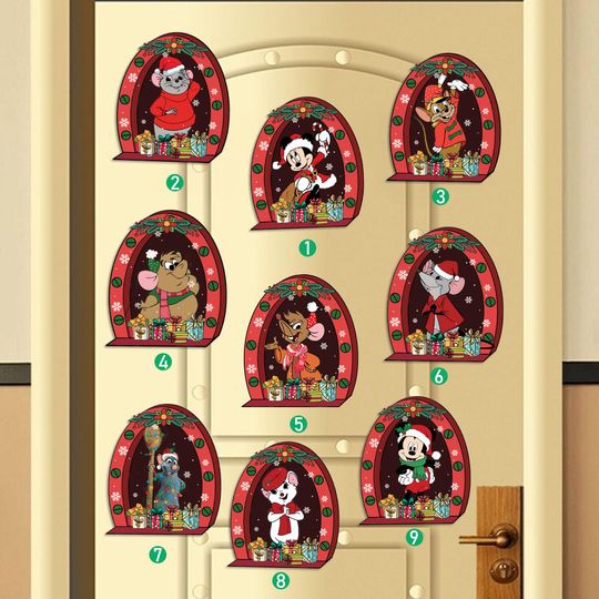 Customize Disney Mouse Porthole Christmas Magnet, Disney Cruise Line Christmas Magnet, Mouse Hole Magnet Stateroom Door, Merrytime Porthole