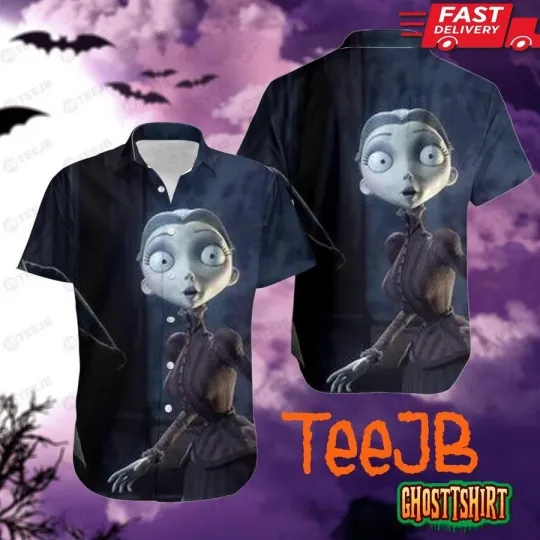 Victoria Everglot Corpse Bride Halloween Hawaiian Shirt