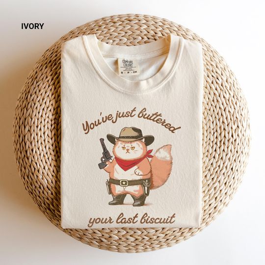 Discover Funny Cowboy Cat Shirt: Vintage Meowdy Partner Tee