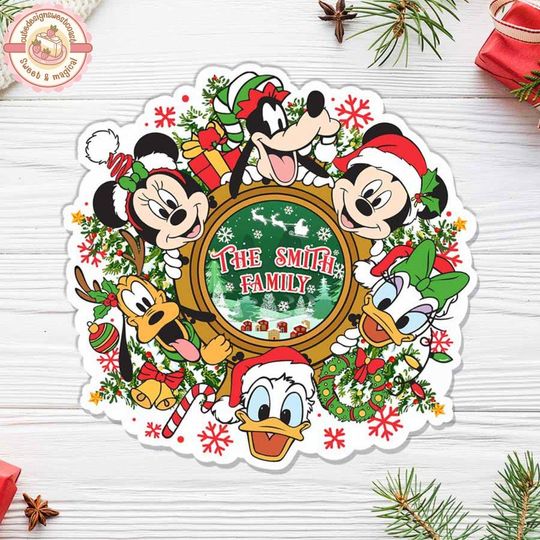 Discover Personalized  Disney Christmas Cruise Magnet, Mickey & Friends Xmas Magnet, Very Merry Time Cruise 2025 Magnet, Disney Family Xmas Magnet