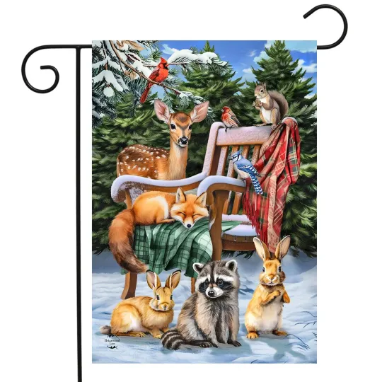 Discover Briarwood Lane Snow Day Friends Garden Flag