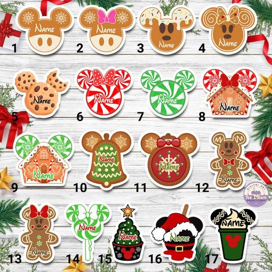Discover Personalized Disney Christmas Snacks Drinks Magnet, Very Merrytime Cruise Magnet, Mickey Minnie Gingerbread Cookie Magnet For Stateroom Door