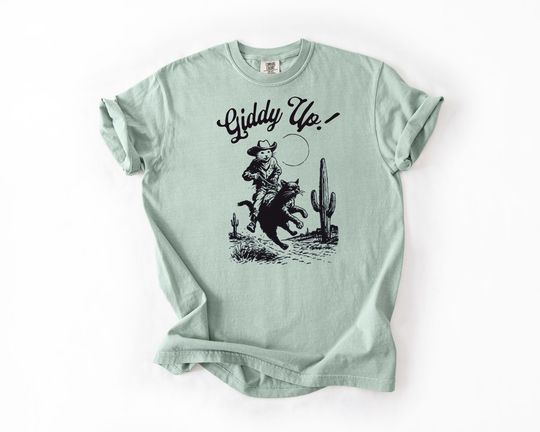 Discover Funny Cowboy Mouse Shirt Comfort Colors T Shirt for Men Women Guys Meowdy Cat Shirt Western Theme Gifts Retro Vintage Rodeo Cute Mouse Tee