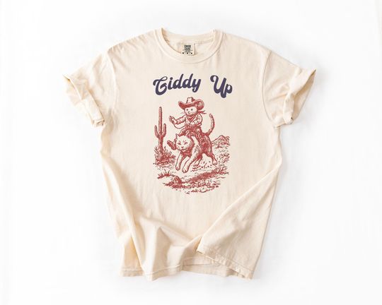 Discover Funny Cowboy Mouse Shirt Comfort Colors T Shirt for Men Women Guys Meowdy Cat Shirt Western Theme Gifts Retro Vintage Rodeo Cute Mouse Tee