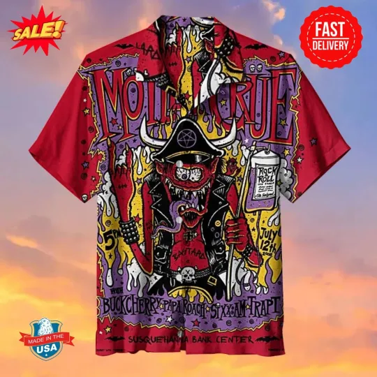 Discover Motley Crue |Universal Hawaiian Shirt S-5XL M1