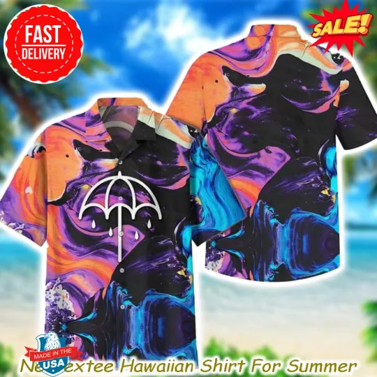 Discover Bring Me the Horizon Band Tie Dye Umbrella Gift 2025 Hawaiian Shirt