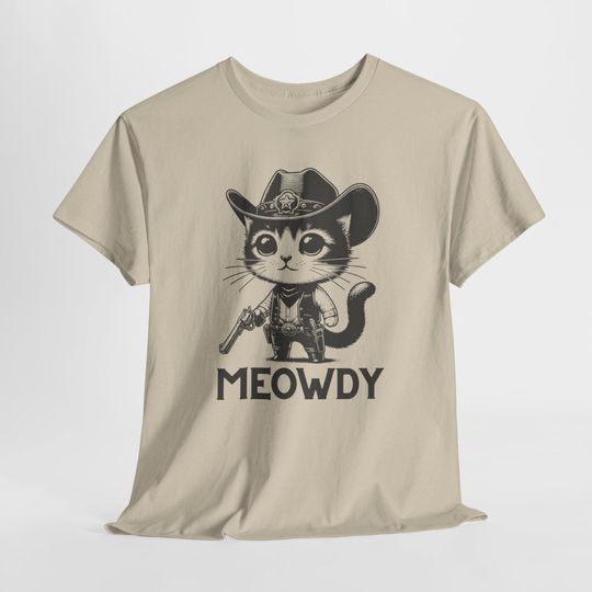 Discover Meowdy Cowboy Cat Unisex Heavy Cotton Tee