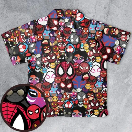 Discover Spide-Mania Spider-Verse Hawaiian Shirt, Unisex Adult, Size S-5XL