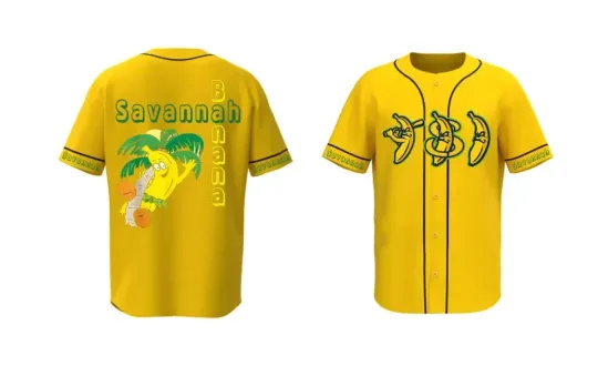 Discover Bananas Savanah Baseball Jersey