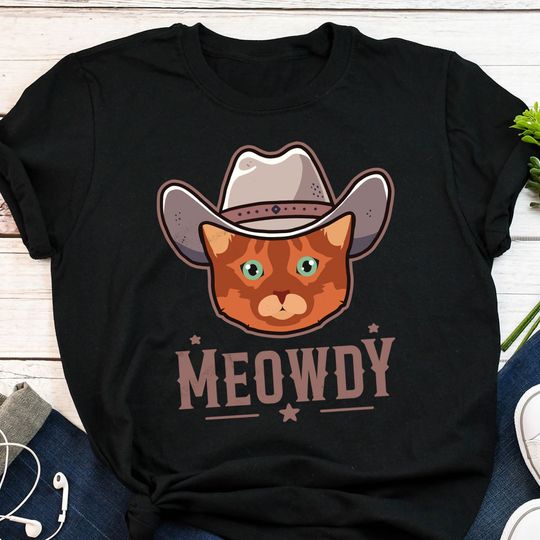 Discover Somali Cat Meowdy Shirt, Women, Men, Funny Cowboy Cat Lover Gift, Cute Howdy T-shirt, Pet Cat Mom, Dad Tee, Western Texas Yeehaw Meme