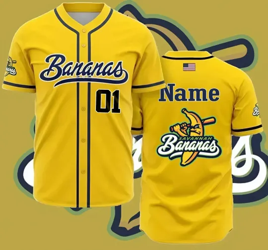 Discover Custom Savanah Bananas Baseball Jersey