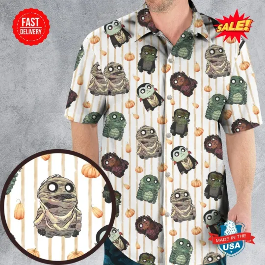 Discover Ghoul Goals Monster Mash Hawaiian Shirt