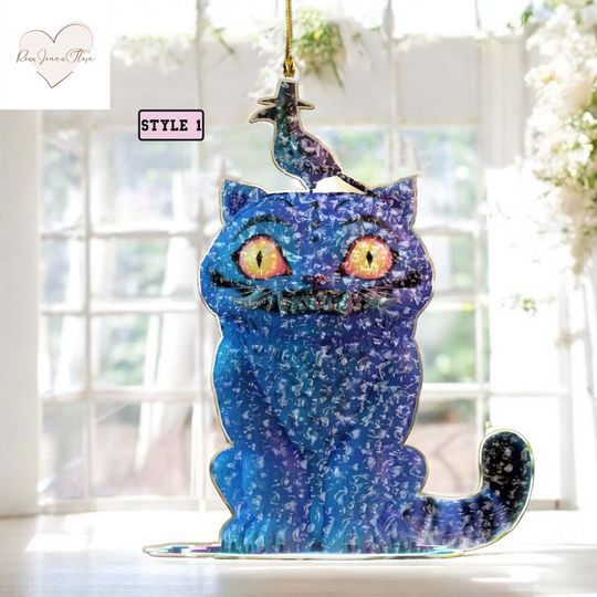 Discover Huntrix Cat Acrylic Ornament, Anime Character Window Hanging, Holographic Suncatcher Halloween Decor, Ornament Huntrix