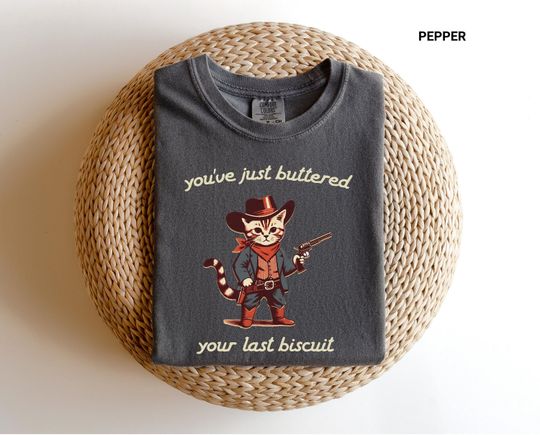 Funny Cowboy Cat Shirt: Vintage Meowdy Partner Tee