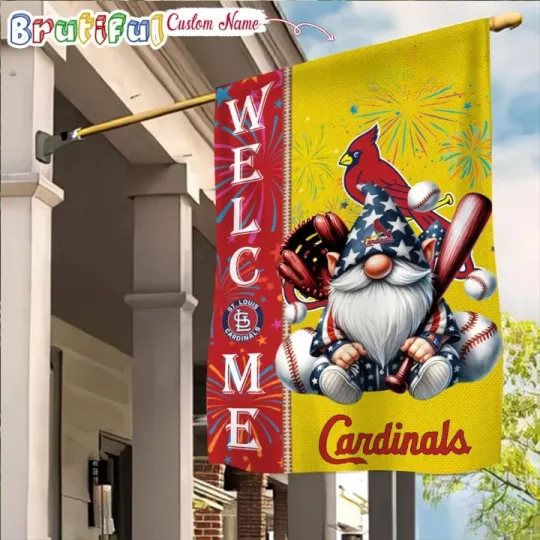 Discover Custom 4th Of July St-Louis-Team Cardinals Garden Flag, 4th of July Flag
