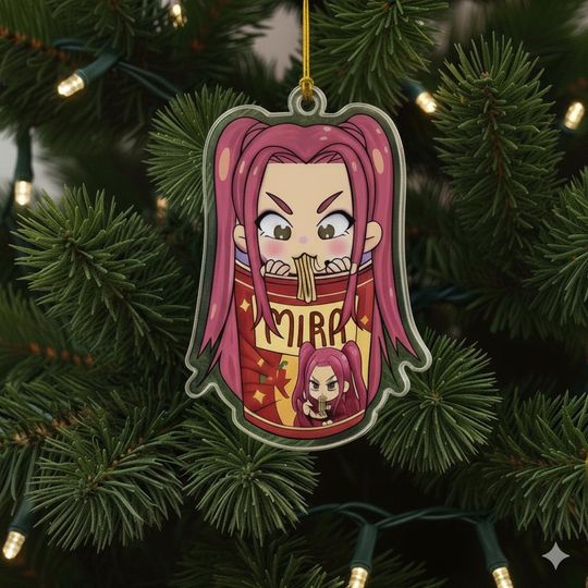 Discover Kpop Demon Mira Acrylic Ornament, Kpop Ornament, Acrylic Demon Hunters Christmas Tree Hanging, Anime Ornament, Huntrix Christmas Ornament