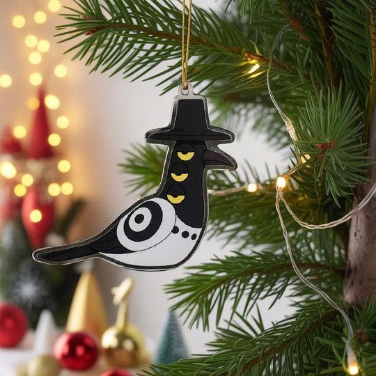 Demon Hunter Sussie the Magpie Acrylic Ornament, Sussie Bird Ornament, Kpop Demon Hunters Bird Ornament, Demon Hunters Christmas Ornament