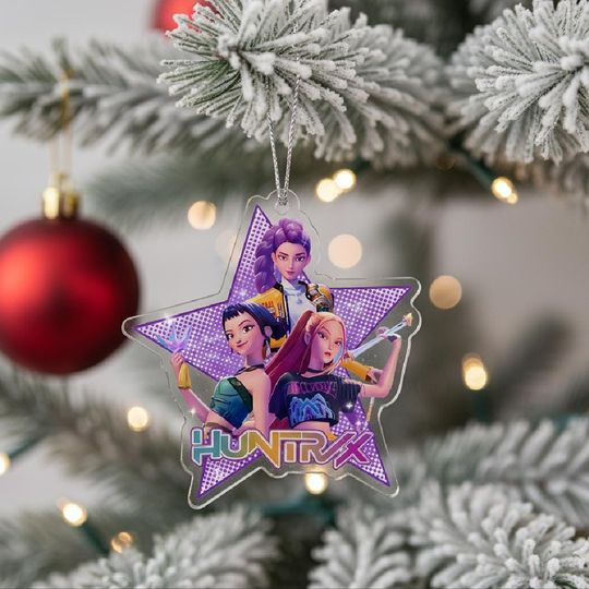 Discover Huntrix Rumi Mira Zoey Acrylic Ornament, Kpop Demon Hunters Ornament, Saja Girls Ornament, Kpop Ornament, Huntrix Merch, Kpop Demon Ornament