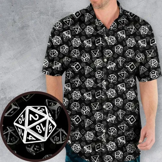 Discover WHITE DICE SET DND HAWAIIAN SHIRT