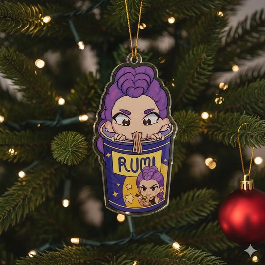 Discover Kpop Demon Rumi Acrylic Ornament, Kpop Ornament, Acrylic Demon Hunters Christmas Tree Hanging, Anime Ornament, Huntrix Christmas Ornament