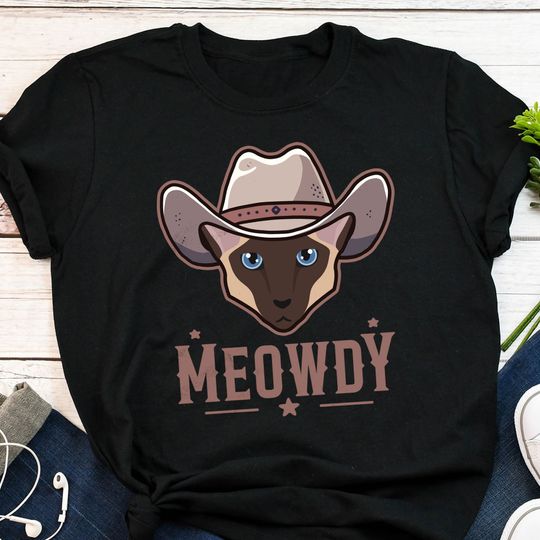 Discover Javanese Cat Meowdy Shirt, Women, Men, Funny Cowboy Cat Lover Gift, Cute Howdy T-shirt, Pet Cat Mom, Dad Tee, Western Texas Yeehaw Meme