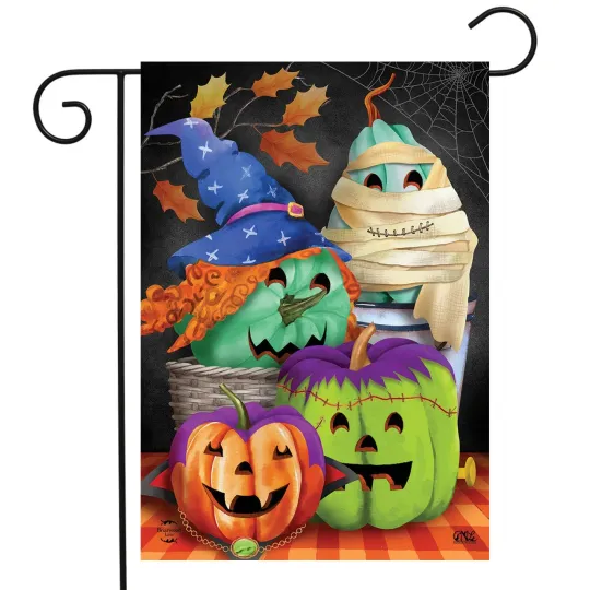 Discover Briarwood Lane Costumed Pumpkins Garden Flag