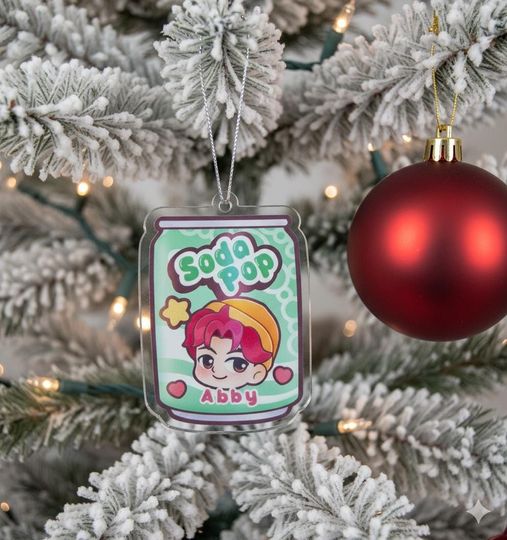 Discover Abby Saja Boys Soda Pop Acrylic Ornament, Saja Boys Huntrix Acrylic Ornament, Kpop Demon Hunters Merch, Saja Boys Waterbottle Ornament Decor