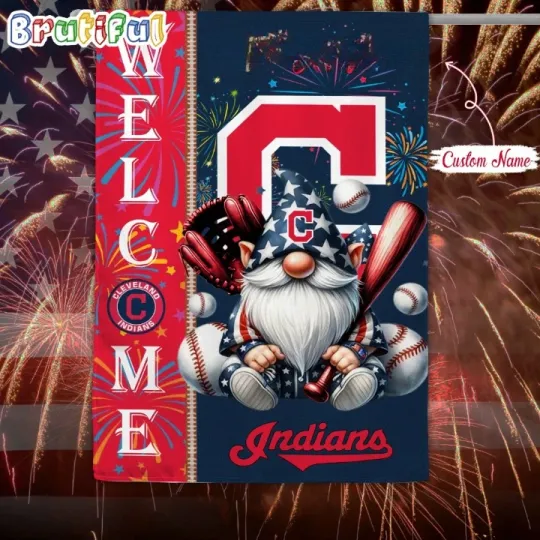 Discover Custom 4th Of July Clevelands Team Indians Garden Flag, 4th of July Garden Flag