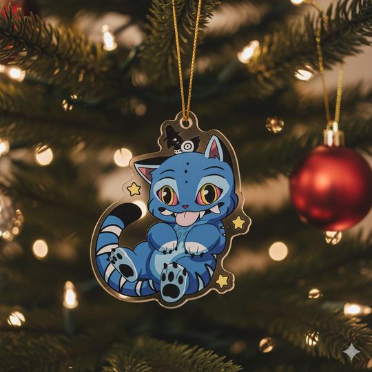 Demon Hunter Tiger Acrylic Ornament, Derpy Tiger and Sussie Bird Ornament, Derpy the Tiger And Bird Demon Hunter Tiger, Demon Hunters Decor