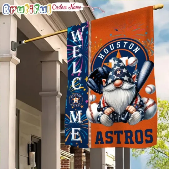 Custom 4th Of July Houston Team Astros Garden Flag, 4th of July Garden Flag