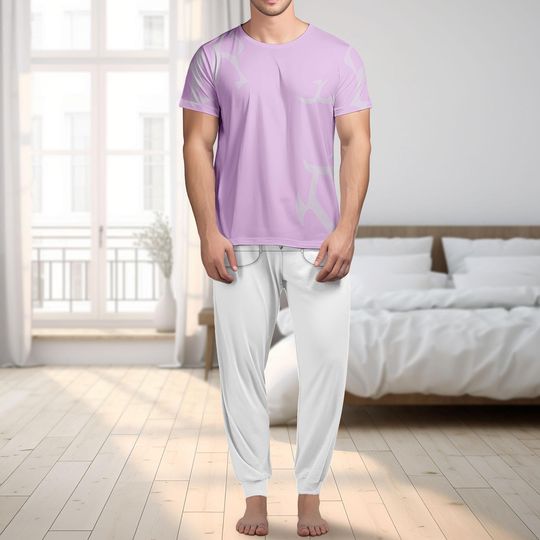 Discover Kpop Demon Hunters Jinu Saja Pink T-Shirt And Pants, Jinu Saja Cosplay Costume, Saja Boys Pajamas Set, Huntrix Shirt, Halloween Gift