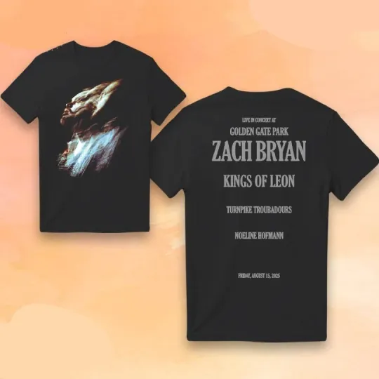 Discover Zach Bryan Golden Gate Park Fade Merch 2025 T-Shirt