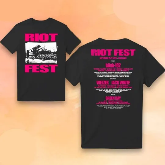 Discover Riot Fest In Chicago Il Sept 19-21 2025 T-Shirt 2 Sides