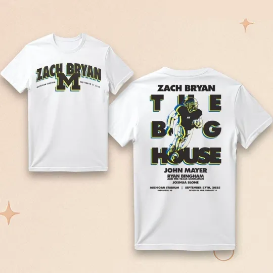 Discover Zach Bryan 09 27 25 The Big House Michigan Stadium T-Shirt