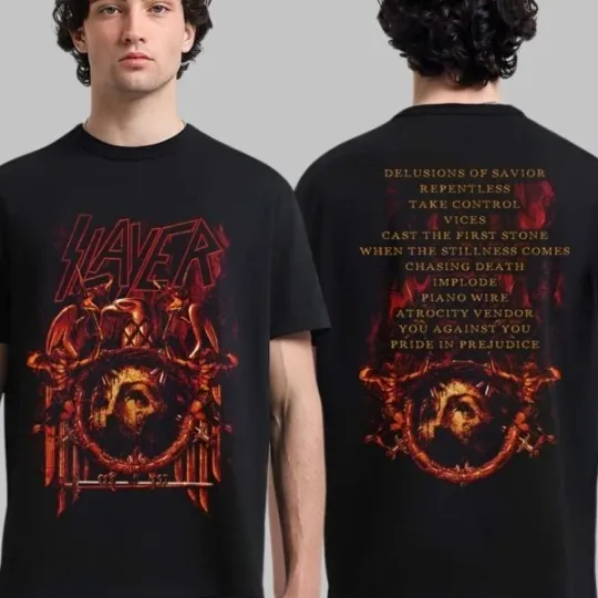Slayer Repentless 10Th Anniversary Repentless Tracklist T-Shirt