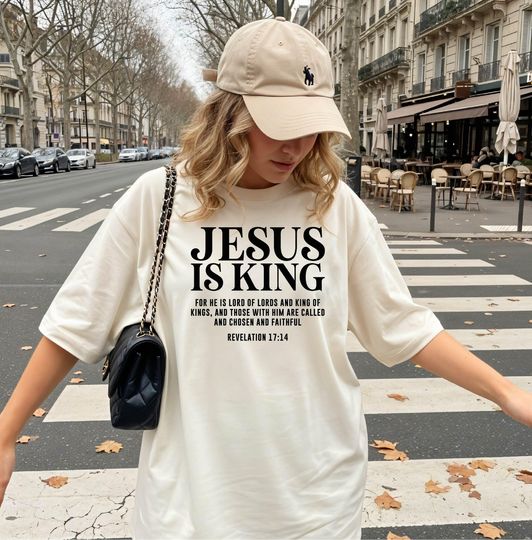 Jesus is King T-Shirt Christian Shirt Trendy Christian Merchandise