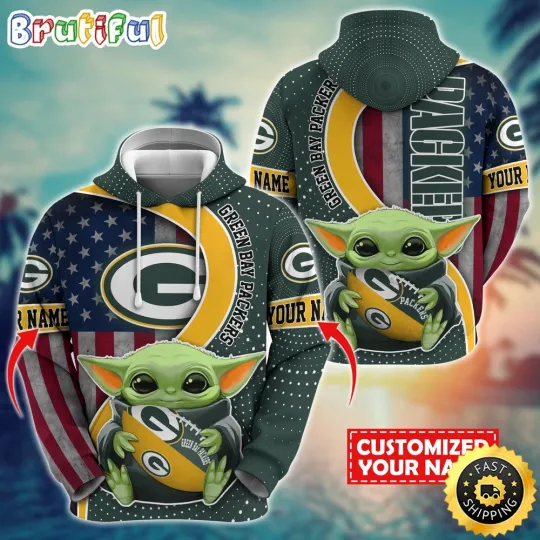 Discover Green Bays Team Packerss 3D Hoodies, Funny Cartoon Characters 3D Hoodie