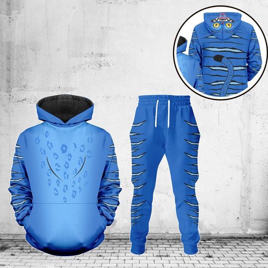 Kpop Demon Hunters Tiger Costume Hoodie Joggers, Derpy Tiger Cosplay