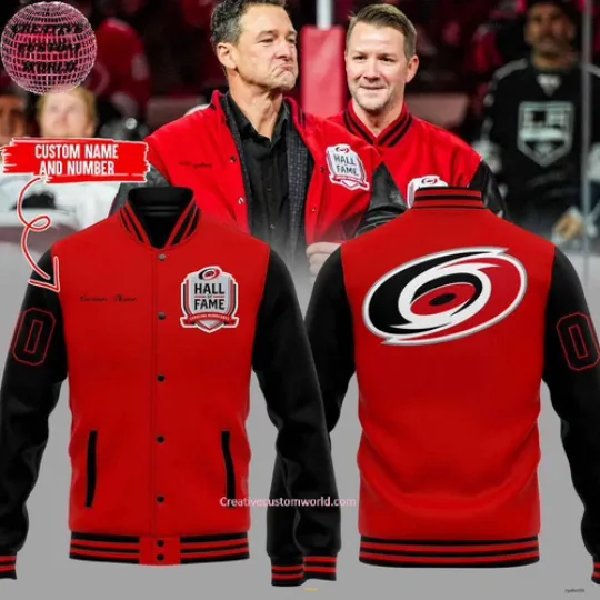 Discover Carolina Hurricanes Hall Of Fame For Fans Custom Name And Number Baseball Jacket