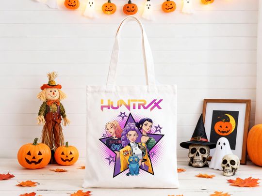 Huntrix Tote Bag, Demon Hunters Bag, Mira Rumi Joey Demon Hunter