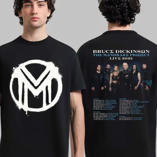 Discover Bruce Dickinson The Mandrake Project Live 2025 North American Tour T-Shirt