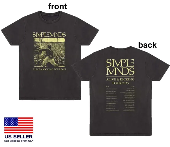 Discover Simple Minds Alive & Kicking 2025 Tour Date T-Shirt, fan gift