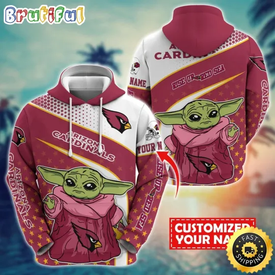 Discover Arizonas Team Cardinals 3D Hoodies, Funny Cartoon Characters 3D Hoodie For Men