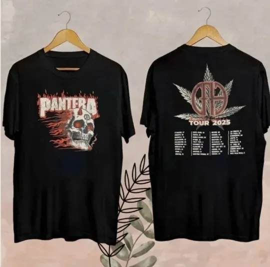 Discover Panteraa 2025 Tour Shirt With Dates All Size for fans