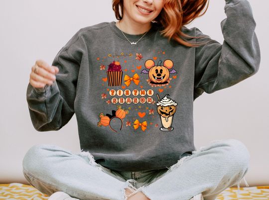 Discover Comfort Colors Disney Snacks Halloween Sweatshirt, Mickey Pumpkin Sweater, Halloween Fall Hoodie, Disney Vacation, Disney Halloween Hoodie