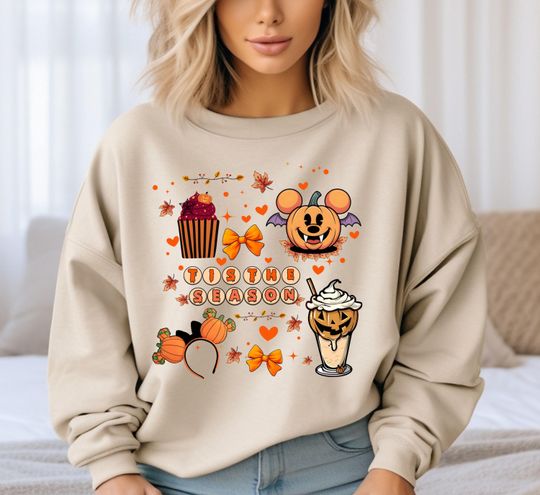 Discover Mickey Pumpkin Sweatshirt, Disney Snacks Halloween Sweatshirt, Disney Halloween Sweatshirt, Halloween Fall Sweatshirt, Disneyland Vacation